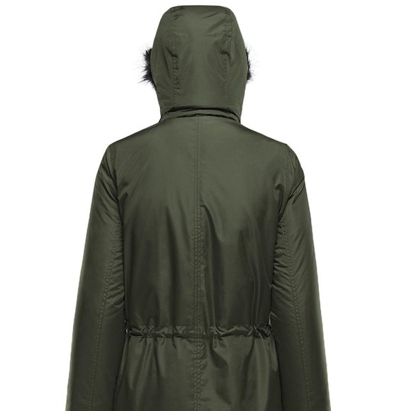 *SALE* Parka - Green Hooded Parka with Fur Trim - Picture 9 of 9